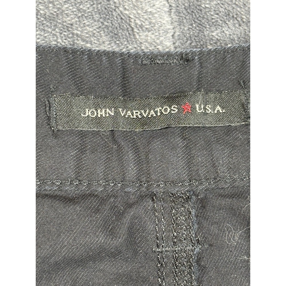 Mens John Varvatos Khaki Shorts 38 Black Cotton Chino - Picture 2 of 8